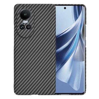 Калъф за Oppo Reno10 / Reno10 Pro - Carbonite FiberShell - Черен