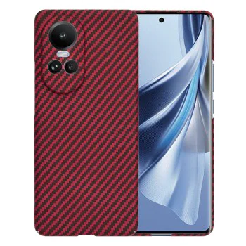 Калъф за Oppo Reno10 / Reno10 Pro - Carbonite FiberShell - Червен