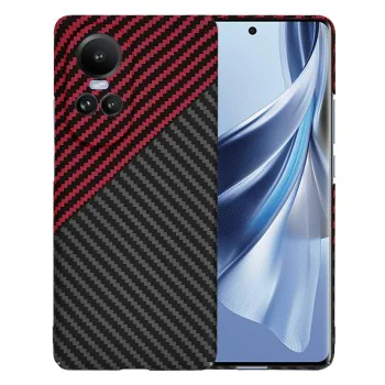 Калъф за Oppo Reno10 / Reno10 Pro - Carbonite FiberShell - Red Vortex