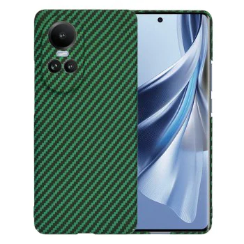 Калъф за Oppo Reno10 / Reno10 Pro - Carbonite FiberShell - Зелен