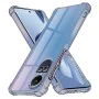 Калъф за Oppo Reno10 / Reno10 Pro - Techsuit - Удароустойчив Clear Silicone - Опушено Черен
