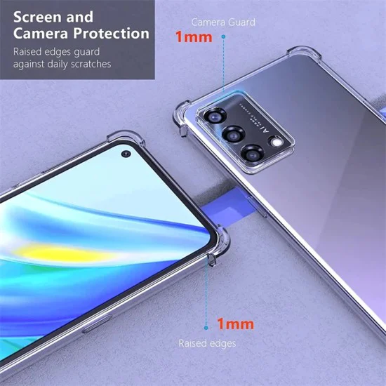 Калъф за Oppo Reno10 / Reno10 Pro - Удароустойчив прозрачен силикон - прозрачен