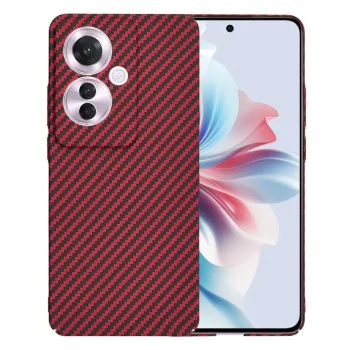 Калъф за Oppo Reno11 F - Carbonite FiberShell - Червен