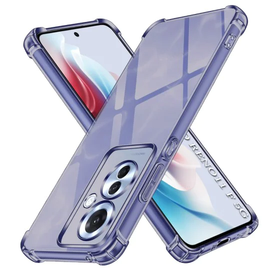Калъф за Oppo Reno11 F - Techsuit - Удароустойчив Clear Silicone - Опушено Черен