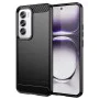 Калъф за Oppo Reno12 - Carbon Silicone - Черен