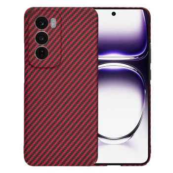 Калъф за Oppo Reno12 - Carbonite FiberShell - Червен