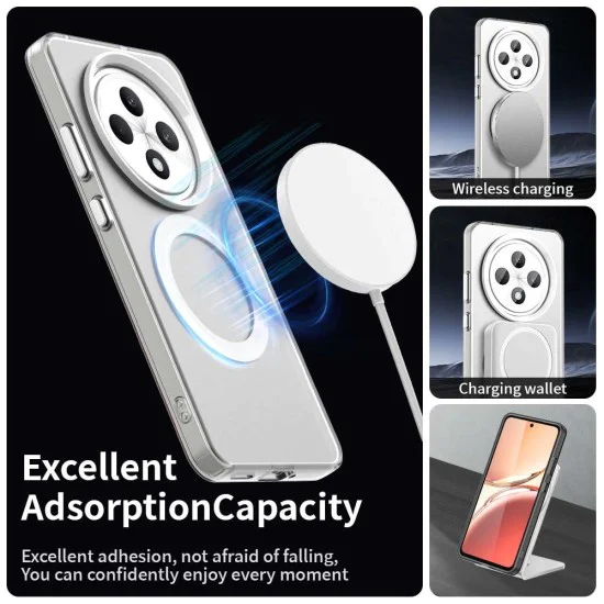 Калъф за Oppo Reno12 F 4G / Reno12 F 5G / Reno12 FS 4G / Reno12 FS 5G - CandyCase MagSafe - Бял