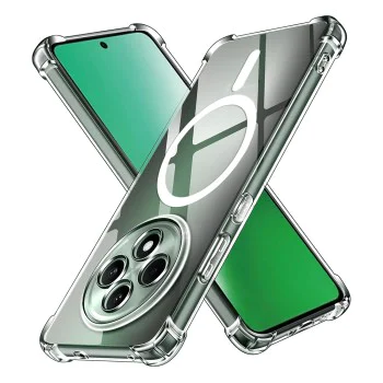 Калъф за Oppo Reno12 F 4G / Reno12 F 5G / Reno12 FS 4G / Reno12 FS 5G - Techsuit - Удароустойчив Clear Silicone MagSafe - Прозрачен