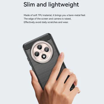 Калъф за Oppo Reno12 F 4G / Reno12 F 5G / Reno12 FS - Carbon Silicone - Син