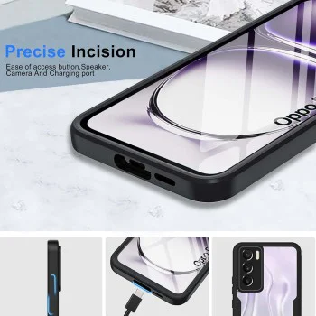 Калъф за Oppo Reno12 Pro + Протектор - ColorVerse 360 ​​Series - Черен