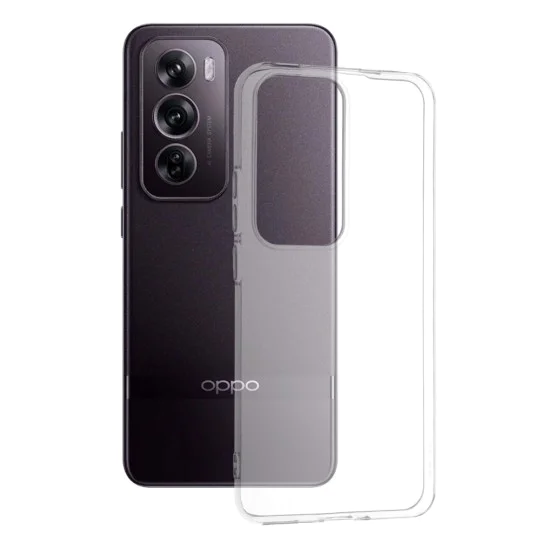 Калъф за Oppo Reno12 Pro - Прозрачен силикон - Прозрачен