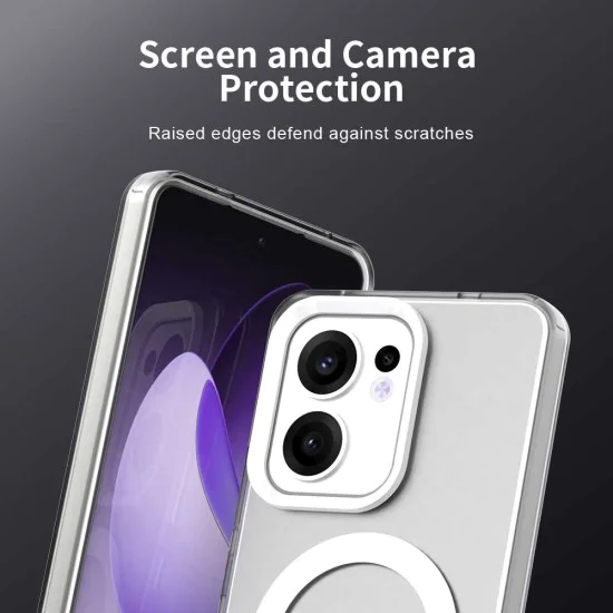 Калъф за Oppo Reno13 F 4G / Reno13 F 5G / Reno13 FS 5G - CandyCase MagSafe - Бял