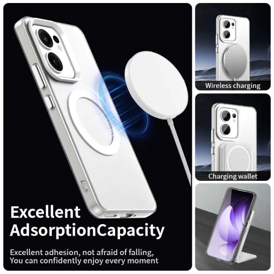 Калъф за Oppo Reno13 F 4G / Reno13 F 5G / Reno13 FS 5G - CandyCase MagSafe - Бял
