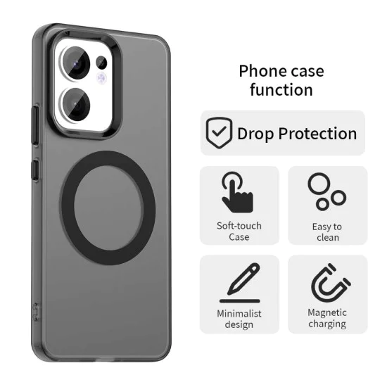 Калъф за Oppo Reno13 F 4G / Reno13 F 5G / Reno13 FS 5G - CandyCase MagSafe - Черен