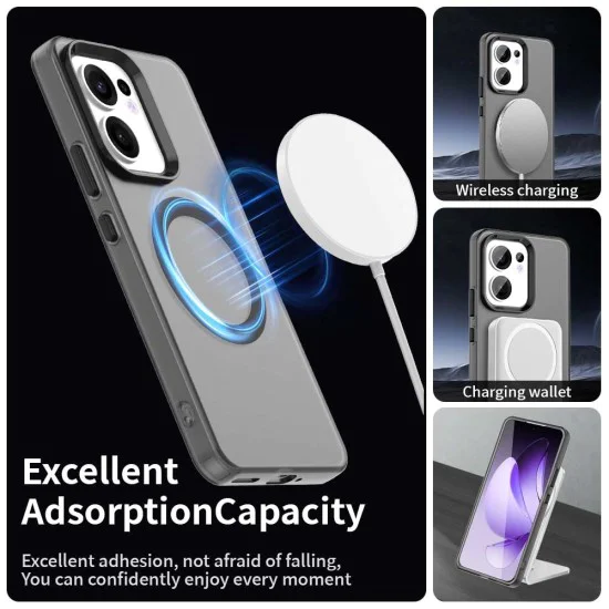 Калъф за Oppo Reno13 F 4G / Reno13 F 5G / Reno13 FS 5G - CandyCase MagSafe - Черен