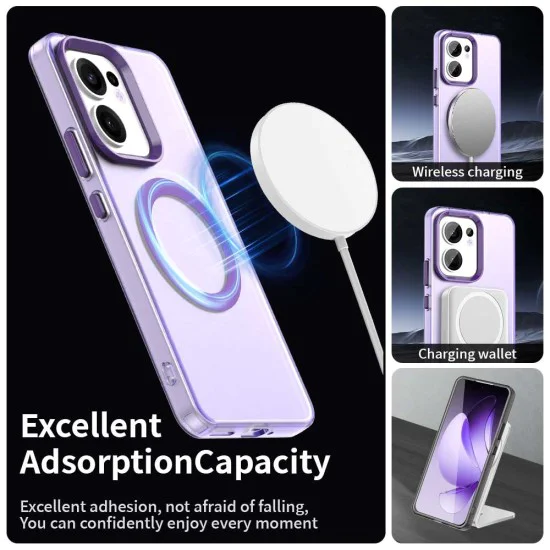 Калъф за Oppo Reno13 F 4G / Reno13 F 5G / Reno13 FS 5G - CandyCase MagSafe - Лилав
