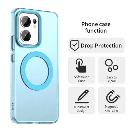 Калъф за Oppo Reno13 F 4G / Reno13 F 5G / Reno13 FS 5G - CandyCase MagSafe - Син