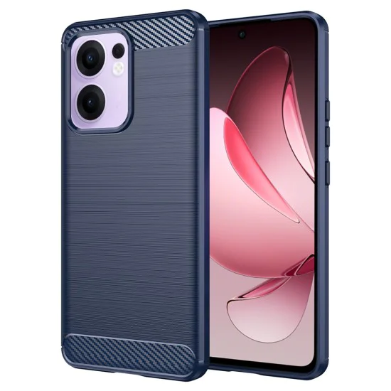 Калъф за Oppo Reno13 F 4G / Reno13 F 5G / Reno13 FS 5G - Techsuit - Carbon Silicone - Син