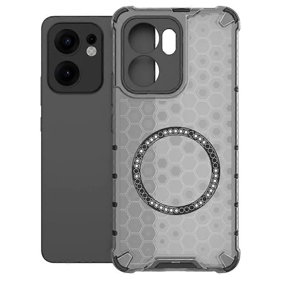 Калъф за Oppo Reno13 F 4G / Reno13 F 5G / Reno13 FS 5G - Techsuit - HoneyComb Shield MagSafe - Черен