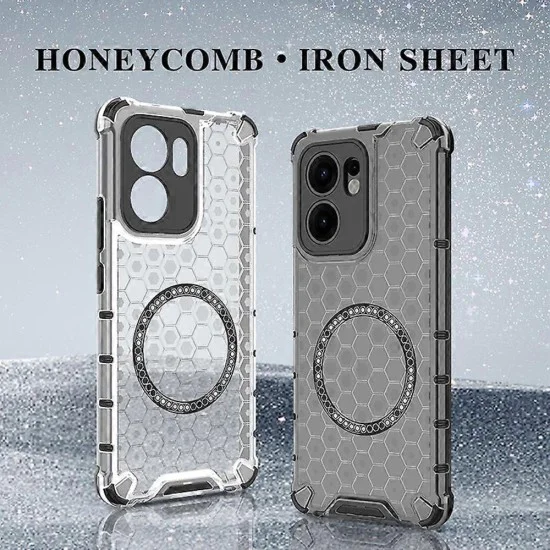 Калъф за Oppo Reno13 F 4G / Reno13 F 5G / Reno13 FS 5G - Techsuit - HoneyComb Shield MagSafe - Черен