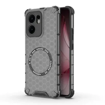 Калъф за Oppo Reno13 F 4G / Reno13 F 5G / Reno13 FS 5G - Techsuit - HoneyComb Shield MagSafe - Черен