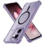 Калъф за Oppo Reno13 F 4G / Reno13 F 5G / Reno13 FS 5G - Techsuit - Удароустойчив Clear Silicone MagSafe - Опушено Черен