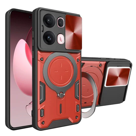 Калъф за Oppo Reno13 Pro - Techsuit - CamGuard Pro - Червен