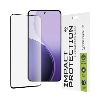 Калъф за Oppo Reno14 F - 111D Full Cover / Full Glue Glass - черен