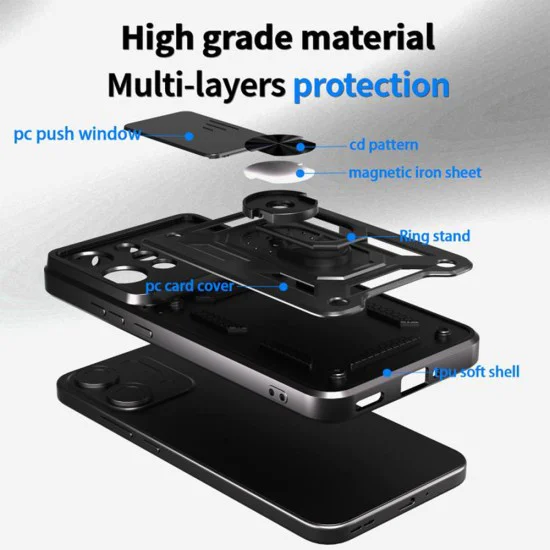 Калъф за Oppo Reno14 F - CamShield Series - черен