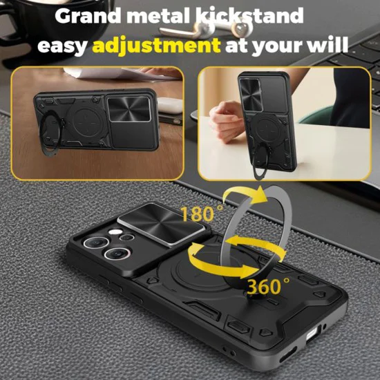 Калъф за Oppo Reno14 F / Reno14 FS 5G - Techsuit - CamGuard Pro - Черен