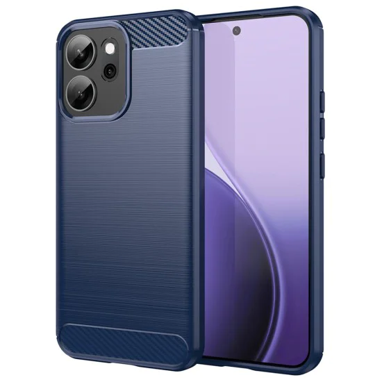 Калъф за Oppo Reno14 F / Reno14 FS 5G - Techsuit - Carbon Silicone - Син