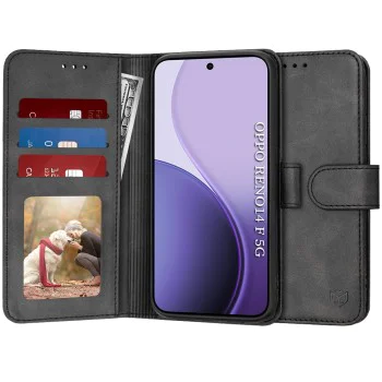 Калъф за Oppo Reno14 F / Reno14 FS 5G - Techsuit - Дневник - Черен