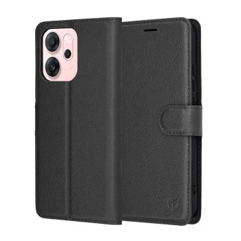 Калъф за Oppo Reno14 F / Reno14 FS 5G - Techsuit - Leather Folio - Черен