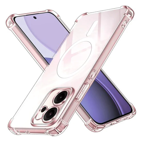 Калъф за Oppo Reno14 F / Reno14 FS 5G - Techsuit - Shockproof Clear Silicone MagSafe - Прозрачен