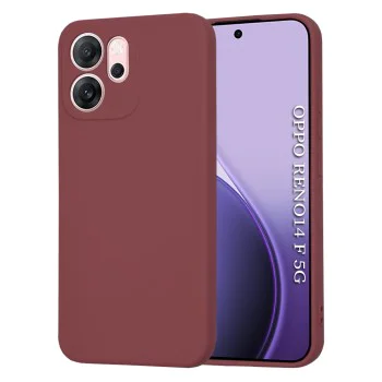 Калъф за Oppo Reno14 F / Reno14 FS 5G - Techsuit - SoftFlex - Сливово червен