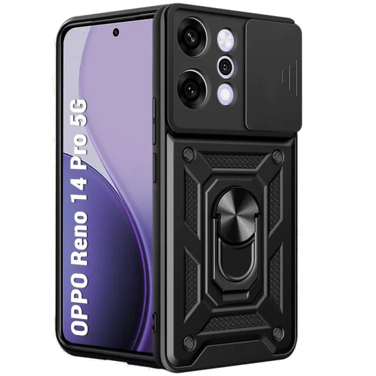 Калъф за Oppo Reno14 Pro - Techsuit - CamShield Series - Черен