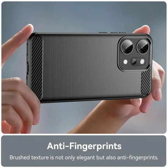 Калъф за Oppo Reno14 Pro - Techsuit - Carbon Silicone - Черен