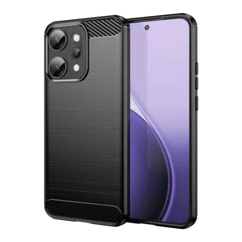 Калъф за Oppo Reno14 Pro - Techsuit - Carbon Silicone - Черен