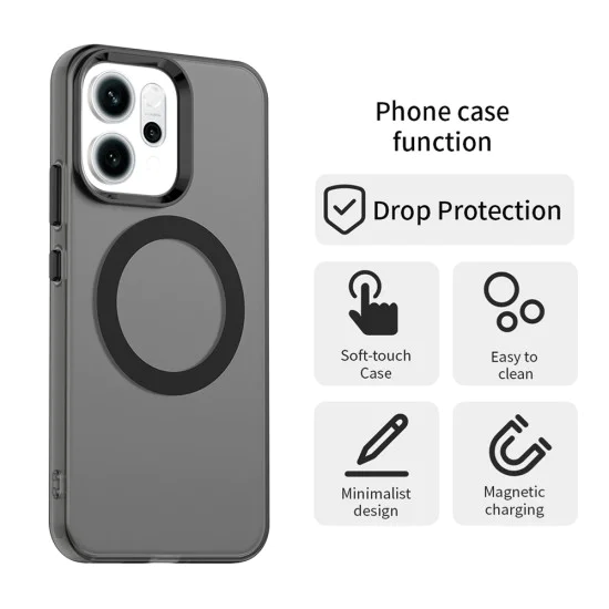 Калъф за Oppo Reno14 - Techsuit CandyCase MagSafe - Черен