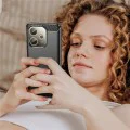 Калъф за Oppo Reno14 - Techsuit - Carbon Silicone - Черен