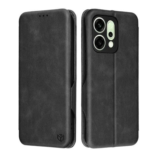 Калъф за Oppo Reno14 - Techsuit Safe Wallet Plus - Черно
