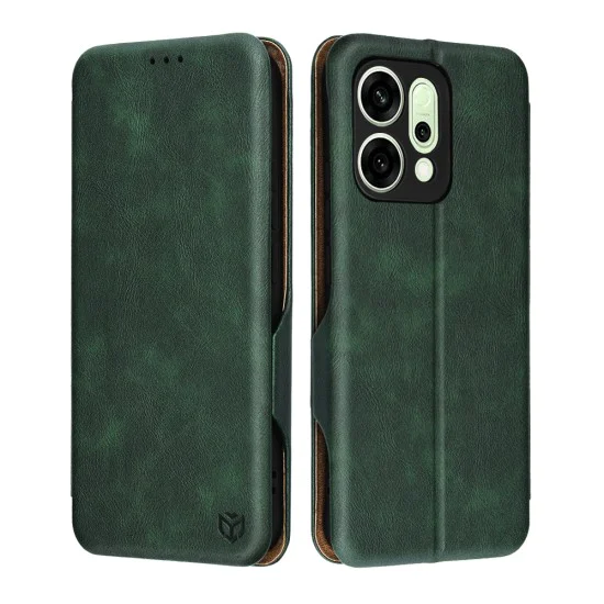 Калъф за Oppo Reno14 - Techsuit Safe Wallet Plus - Зелено