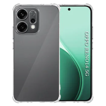 Калъф за Oppo Reno14 - Techsuit - Shockproof Clear Silicone - Прозрачен