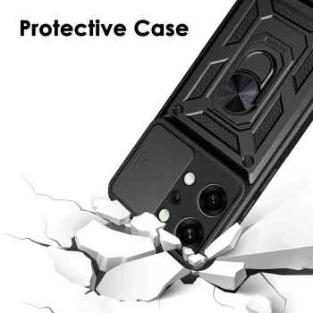 Калъф за Oppo Reno14 - Techsuit - серия CamShield - Черен
