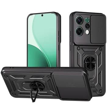 Калъф за Oppo Reno14 - Techsuit - серия CamShield - Черен
