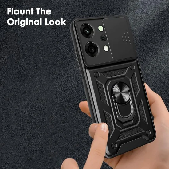 Калъф за Oppo Reno14 - Techsuit - серия CamShield - Черен