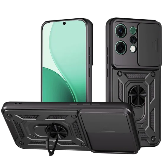 Калъф за Oppo Reno14 - Techsuit - серия CamShield - Черен