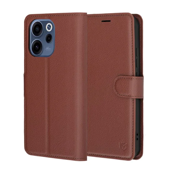 Калъф за Oppo Reno15 F / Reno15 FS 5G - Leather Folio - Techsuit - Кафяв
