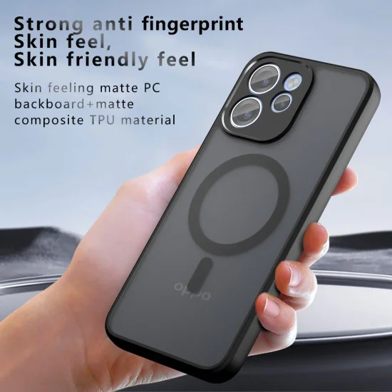 Калъф за Oppo Reno15 F / Reno15 FS 5G - PureFrost MagSafe - Techsuit - Черен (Frosted Black)