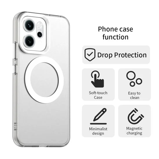 Калъф за Oppo Reno16 F / Reno16 FS - CandyCase MagSafe - Techsuit - Бял